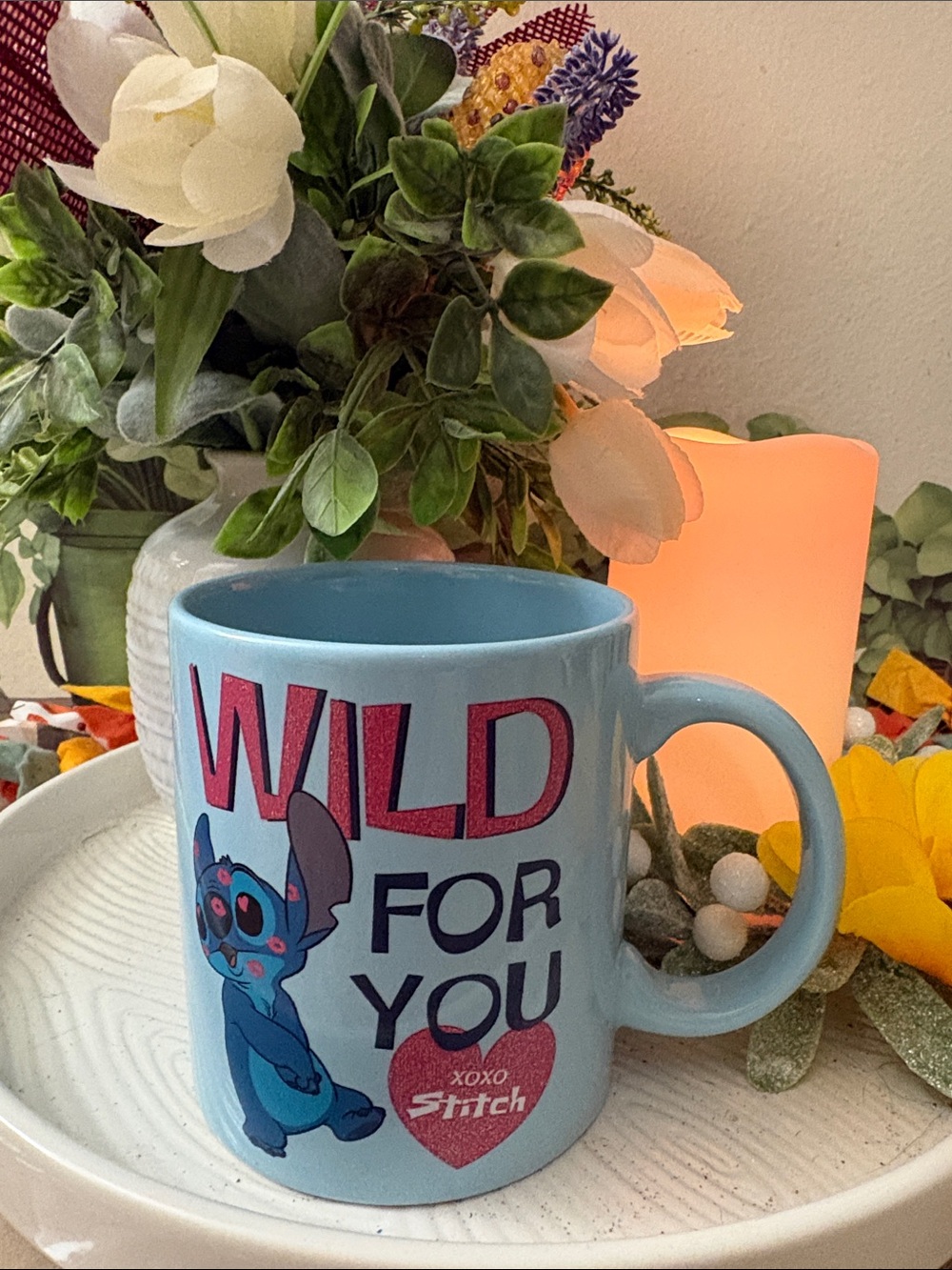 Disney Stitch 'Wild For You' Light Blue Ceramic Mug